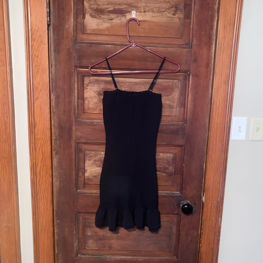 Love Tree Black Textured Dress - Picture 2 of 7